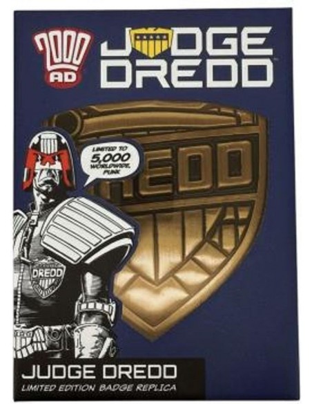 -18003-Merchandising - Réplica Placa 2000 AD Juez Dredd Edición Limitada Fanattik-5060948297110