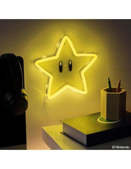 -18545-Merchandising - Super Mario Lámpara Led Para Pared Estrella-5056577757736