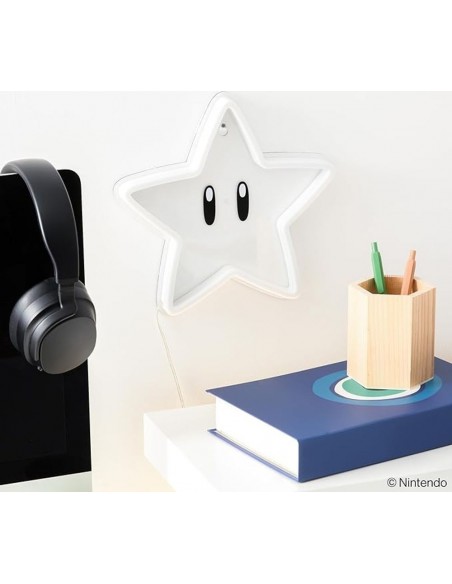 -18545-Merchandising - Super Mario Lámpara Led Para Pared Estrella-5056577757736