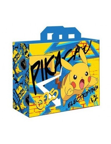 18566-Merchandising - Pokémon - Bolsa De Rafia Pikachu-3760167660291