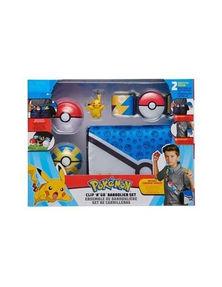-18672-Figuras - Pokémon - Set De Bandolera Clip N Go-8432752032879