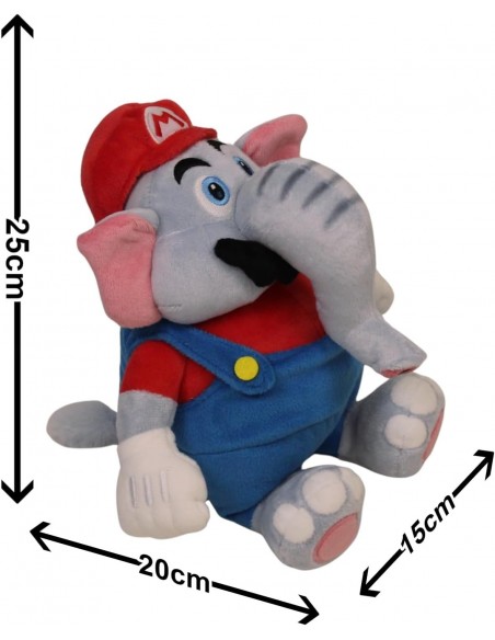 -18670-Merchandising - Super Mario - Peluche 27 Cm Elefante Mario-3760259935894