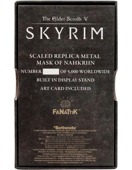 -18686-Merchandising - Réplica Mascara Nahkriin Dragon Priest The Elder Scrolls V: Skyrim Edición Limitada Fanattik-5060948298223