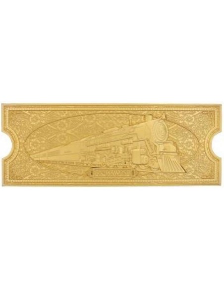 -18623-Merchandising - The Polar Express 24k Gold Plated Train Ticket-5060948295666