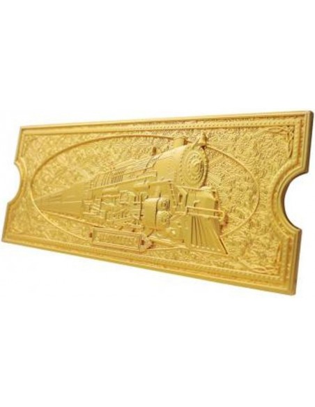 -18623-Merchandising - The Polar Express 24k Gold Plated Train Ticket-5060948295666