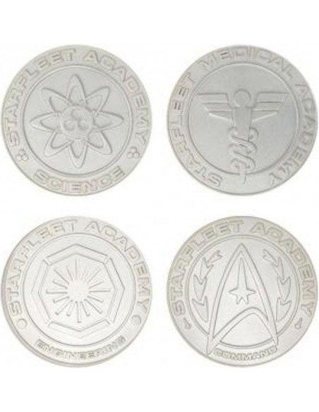 -18622-Merchandising - Star Trek Limited Edition .999 Silver Plated Starfleet Divisions Medallion Collection -5060662465864