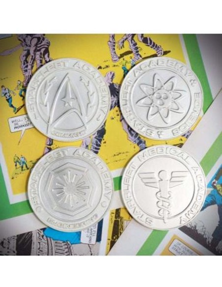 -18622-Merchandising - Star Trek Limited Edition .999 Silver Plated Starfleet Divisions Medallion Collection -5060662465864