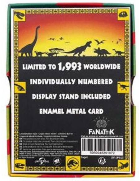 -18621-Merchandising - Jurassic Park Limited Edition 30th Anniversary Vehicle I.D Ingot-5060948291972