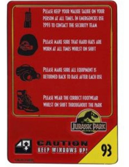 -18621-Merchandising - Jurassic Park Limited Edition 30th Anniversary Vehicle I.D Ingot-5060948291972