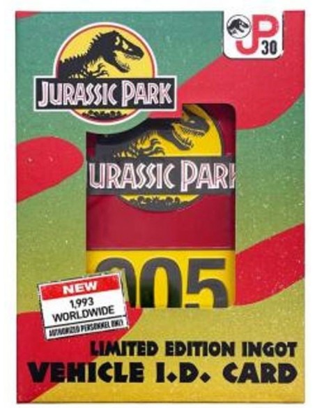 -18621-Merchandising - Jurassic Park Limited Edition 30th Anniversary Vehicle I.D Ingot-5060948291972