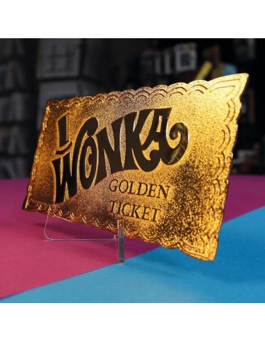 18592-Merchandising - Willy Wonka and the Chocolate Facotry Collector's Edition Replica Golden Ticket-5060662469466