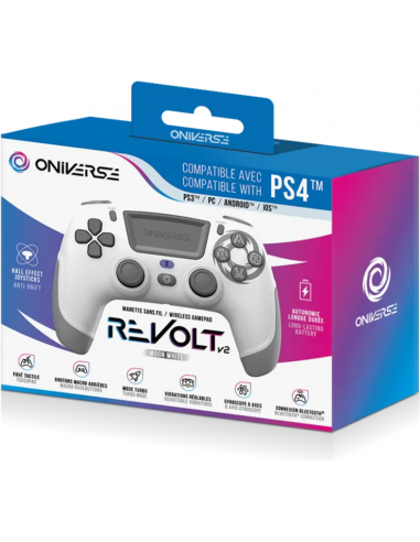 18294-PS4 - Oniverse - Wireless Revolt V2 Bluetooth Controller Moon White (Ps4 - Pc - Mobile)-3701417804157