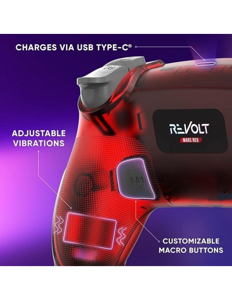 -18300-PS4 - Oniverse - Wireless Revolt V2 Bluetooth Controller Mars Red (Ps4 - Pc - Mobile)-3701417803969