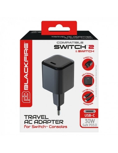 18804-Switch 2 - Blackfire Travel Ac Adaptor Usbc 30W Multi Switch2 -8431305034957