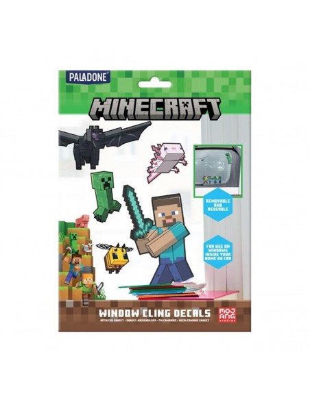 -18924-Merchandising - Pack Vinilos Para Cristal Minecraft 21 X 15 Cm-5056577733075