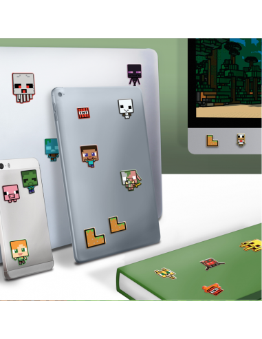 18912-Merchandising - Pack Vinilos Para Gadgets Minecraft 21 X 15 Cm-5056577734423