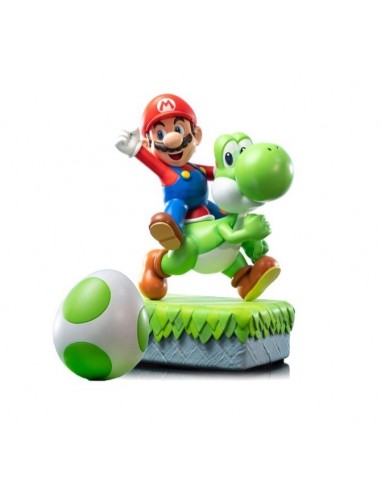 18952-Figuras - Figura Resina Super Mario & Yoshi + Yoshi Egg First 4 Figures Edición Exclusiva 33cm-5060316622162