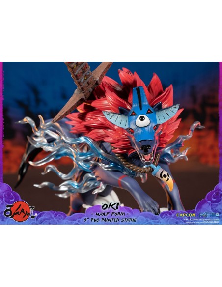 -8341-Figuras - Figura Oki Forma Lobo Estatua PVC Okami 21 cm (Standard Edition)-5060316623169