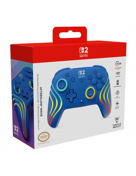 -18197-Switch 2 - Afterglow Wave Wireless Controller Blue-0840454402339