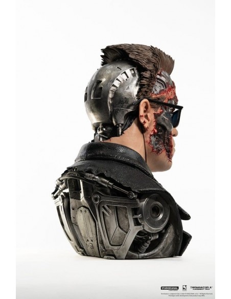 -19192-Figuras - Busto T-800 Modelo 101 Terminator 2 Battle Damaged Ver. 1/(1 Scale Art Pure Arts 47cm-0713929403769