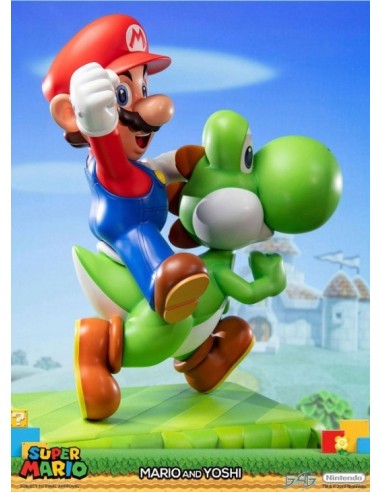 19187-Figuras - Figura Resina Super Mario & Yoshi First 4 Figures Edición Estándar 33cm-5060316622155
