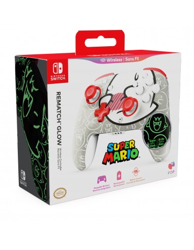 15455-Switch - Rematch Wireless Controller Boo Hoo GLOW-0708056073800