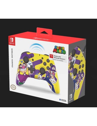 19365-Switch - Mando Horipad Inalámbrico (Wario Y Waluigi)-0810050912648