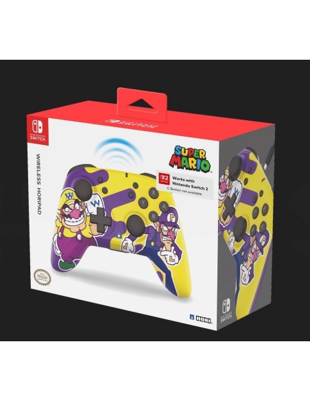 -19365-Switch - Mando Horipad Inalámbrico (Wario Y Waluigi)-0810050912648