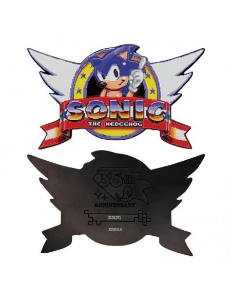 -19638-Merchandising - Medallón Logo Original Sonic the Hedgehog Edición Limitada Fanattik-5060948298766