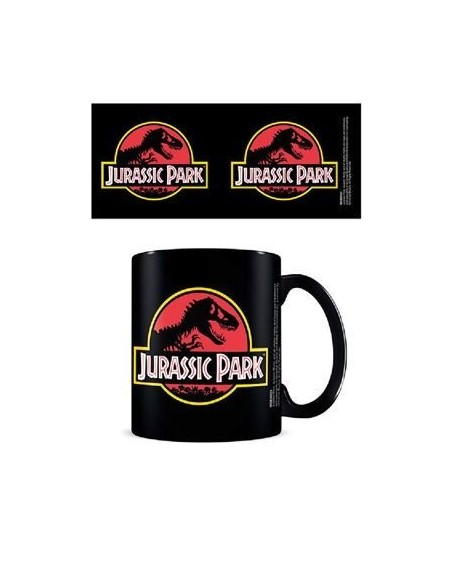 -19723-Merchandising - Jurassic Park - Taza 320 Ml Negra Classic Logo-5050574262330