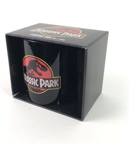 -19723-Merchandising - Jurassic Park - Taza 320 Ml Negra Classic Logo-5050574262330