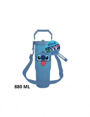 19720-Merchandising - Lilo & Stitch - Taza De Viaje 880 Ml Con Cuerda Stitch-5063457059880
