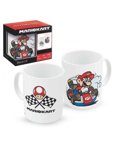 19679-Merchandising - Mariokart - Taza De 325 Ml Blanca-8412497989010