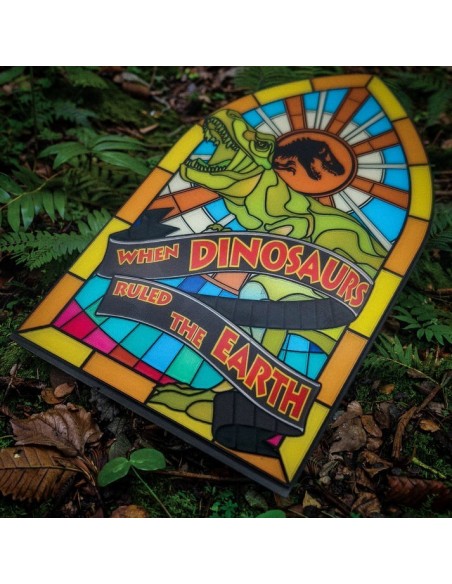 -19629-Merchandising - Lingote Jurassic Park Stained Glass Style Edición Limitada Fanattik-5060948299992