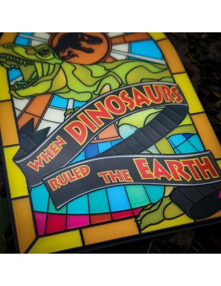 -19629-Merchandising - Lingote Jurassic Park Stained Glass Style Edición Limitada Fanattik-5060948299992