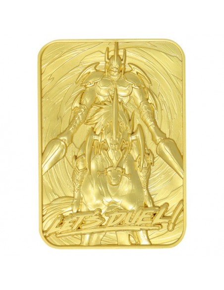 -19565-Merchandising - Yu-Gi-Oh! Limited Edition 24k Gold Plated Gaia the Fierce Knight Metal Card-5060662468308