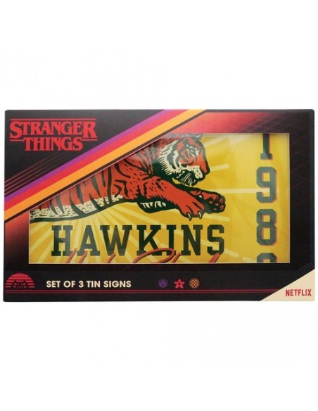 -19551-Merchandising - Stranger Things Set of 3 Tin Signs-5060948293969