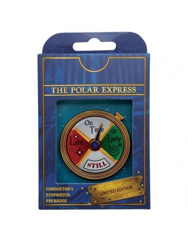 19548-Merchandising - The Polar Express Conductor's Stopwatch Spinning Pin Badge-5060948296120
