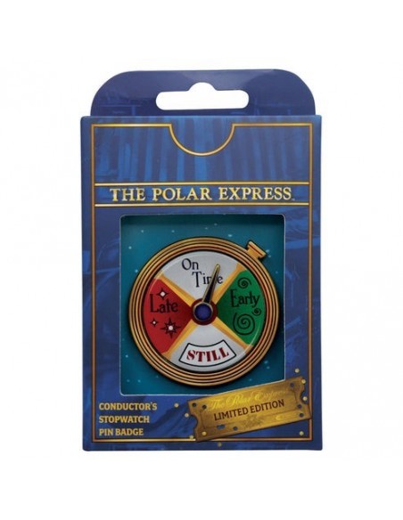 -19548-Merchandising - The Polar Express Conductor's Stopwatch Spinning Pin Badge-5060948296120