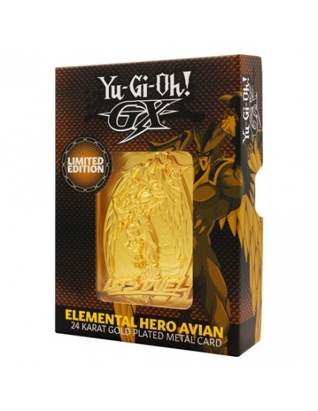 -19536-Merchandising - Yu-Gi-Oh! GX Elemental Hero Avian 24K Gold Plated Ingot-5060948292801