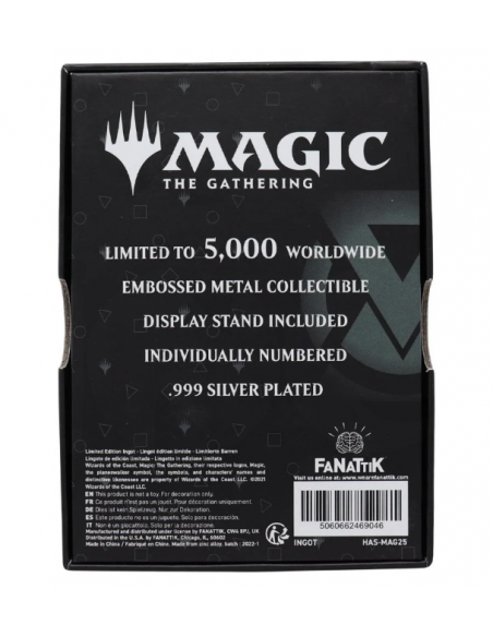-19519-Merchandising - Magic the Gathering Limited Edition 999 Silver Plated Teferi Ingot-5060662469046
