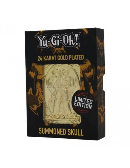 -19517-Merchandising - Yu-Gi-Oh! Limited Edition 24k Gold Plated Summoned Skull Metal Card-5060662466076