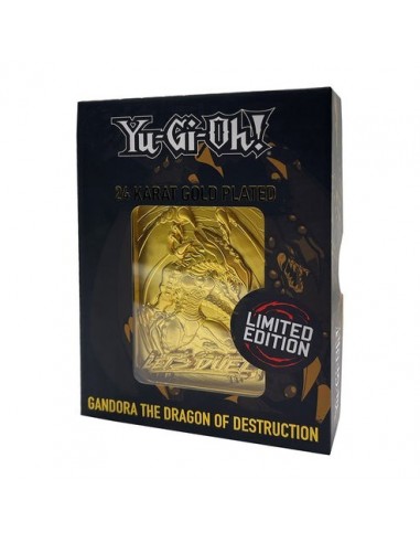 19513-Merchandising - Yu-Gi-Oh! Limited Edition 24k Gold Plated Gandra the Dragon of Destruction  Metal Card-5060948292764