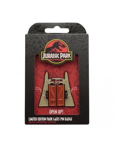 -19508-Merchandising - Jurassic Park Gates Hinged Pin Badge-5060948297844