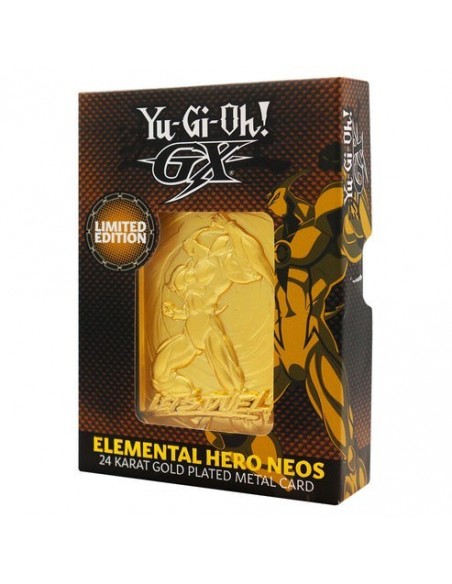 -19507-Merchandising - Yu-Gi-Oh! GX Elemental Hero Neos 24k Gold Plated Ingot-5060948292825