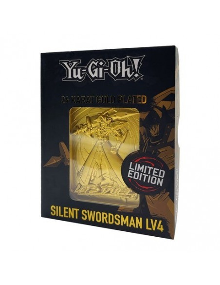 -19499-Merchandising - Yu-Gi-Oh! Limited Edition 24k Gold Plated Silent Swordsman Metal Card-5060948292788