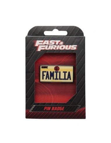19498-Merchandising - Fast & Furious Familia License Plate Pin Badge-5060948297431
