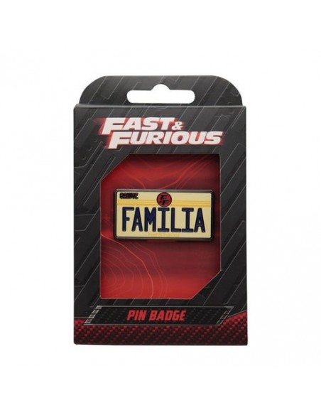 -19498-Merchandising - Fast & Furious Familia License Plate Pin Badge-5060948297431