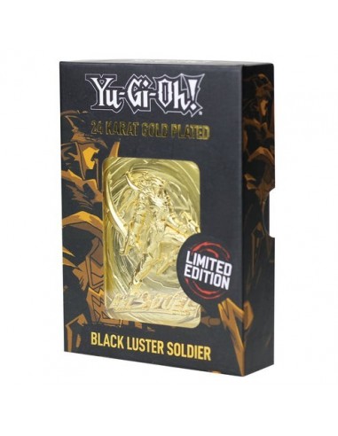 19491-Merchandising - Yu-Gi-Oh! Limited Edition 24k Gold Plated Black Luster Soldier Metal Card-5060662466199