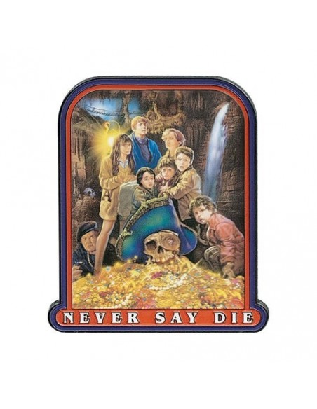 -19488-Merchandising - The Goonies 40th Anniversary Never Say Die Pin Badge-5060948297882